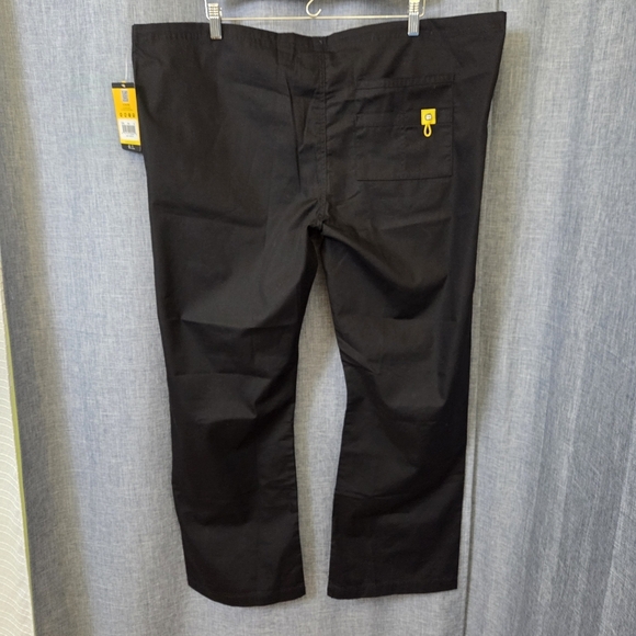 NWT WonderWink Scrub Pants Unisex XL Drawstring 5006 Black Uncinched Size 48X31 - Picture 3 of 8